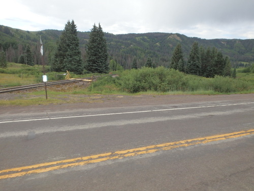 GDMBR: The Cumbres and Toltec rail comes close to the highway.